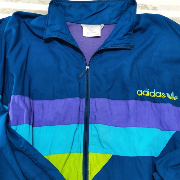 adidas neon windbreaker